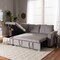 Baxton Studio Lianna Modern Light Grey Upholstered Sectional Sofa 143-8759 - alternate 2